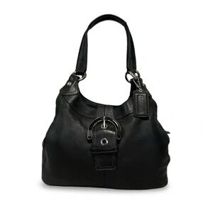 Coach Black Leather Shoulder Bag
